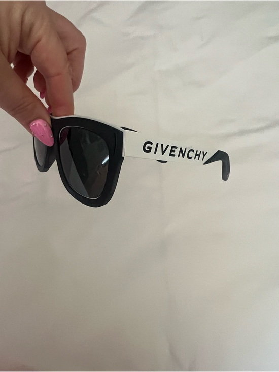 Givenchy Black and White Square Designer Sunglasses